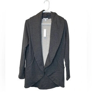 NWT Standard James Perse Gray 100% Cotton French Terry Cardigan Size 3/ Large